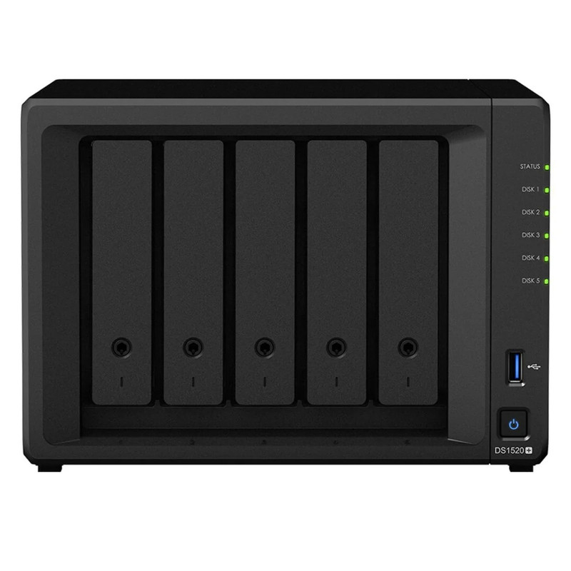 Synology DS1520Plus 5-bay NAS DiskStation (Diskless)- Black - مساحة تخزين